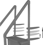 Gradini antiscivolo per piscine | Grigi | Per piscine fuori terra | Possono essere montati su ponti alti da 48" a 54" | Scale di sicurezza con portata fino a 300 libbre