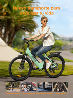 Bici Elettrica Per Adulti Da 26", 7 Velocità Bicicletta Elettrica da 36V 13Ah Batteria Rimovibile, 25km/h & Autonomia di 80-100km E-bike Per Pendolari Urbani, IP65 impermeabile