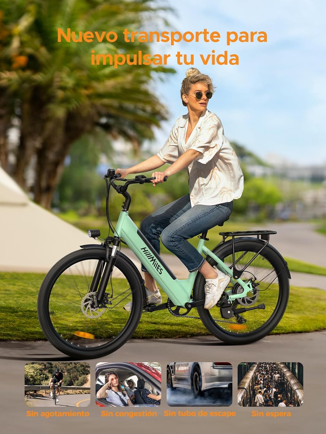 Bici Elettrica Per Adulti Da 26", 7 Velocità Bicicletta Elettrica da 36V 13Ah Batteria Rimovibile, 25km/h & Autonomia di 80-100km E-bike Per Pendolari Urbani, IP65 impermeabile