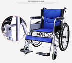 GX Wheelchair Sedia a Rotelle   Carrozzina Pieghevole per Anziani Carriola Portatile Multifunzione per Disabili, Blu : Amazon.it: Salute e cura della persona