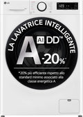 LG AI DD F4R3013NSWB Front-Loading Washing Machine 13 kg R3 Series, Class A-20%, 1400 RPM, AIWash, Steam Wash, Direct Drive Engine, Bubble Basket, Smart Diagnosis, Freestanding, White