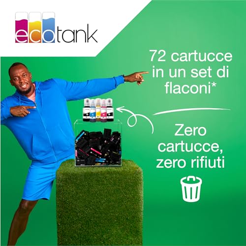 Stampante multifunzione Wi Fi con serbatoio d'inchiostro EcoTank ET 2850 A4, con fornitura inclusa fino a 3 anni di inchiostri, nero : Informatica