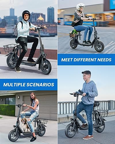 2025 Monopattino Elettrico con Sedile URBANMAX C1, Motore Potente da 450W, Autonomia fino a 35 km