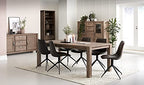 Ibbe Design Vetrina Credenza Vetrina Moderna Marrone Vetrina Mobile con 4 Ante e Casetti Alaska per Salotto Soggiorno Cucina, in Legno Massello di Acacia : Amazon.it: Casa e cucina