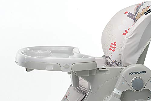 Foppapedretti Seggiolone Meeting, bambini da 6 mesi a 3 anni (fino a 15 Kg), Seduta/Poggiapiedi/Schienale Regolabili, Cesto Porta Oggetti, Stabile e Confortevole, con Imbottitura Lavabile, Teddy : Prima infanzia