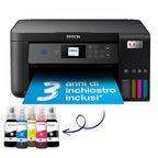 Stampante multifunzione Wi Fi con serbatoio d'inchiostro EcoTank ET 2850 A4, con fornitura inclusa fino a 3 anni di inchiostri, nero : Informatica