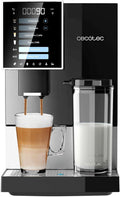 Cecotec Macchina da Caffè Superautomatica Cremmaet Compactccino Black Silver, 19 bar, Serbatoio Latte, Sistema Thermoblock, 5 Livelli di Macinatura, Serbatoio Caffè 150g