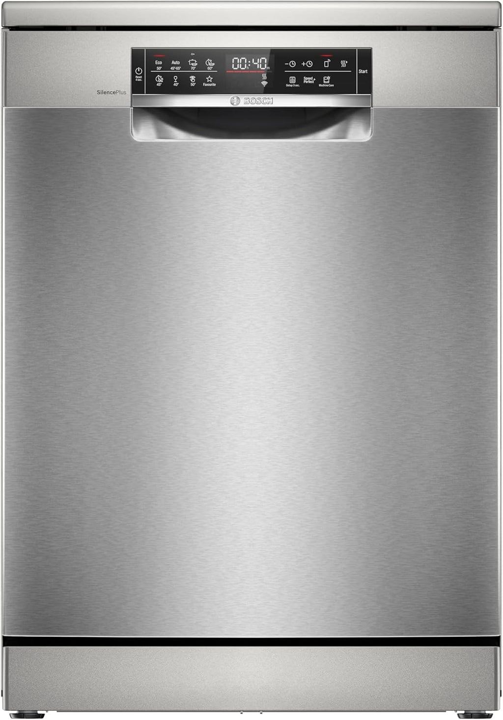 SMS8ECI02E Series 8, Freestanding Smart Dishwasher, 14 Places, Customisable Baskets, EcoSilence Drive Motor, Intensive Wash, Steel, 60 cm