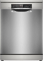 SMS8ECI02E Series 8, Freestanding Smart Dishwasher, 14 Places, Customisable Baskets, EcoSilence Drive Motor, Intensive Wash, Steel, 60 cm