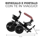 Kinderkraft AVEO Triciclo bambini dai 9 Mesi fino 25 kg, Passeggino con Maniglione del Genitore regolabile, Bici, Compatto pieghevole, Sedile girevole Fronte Mamma e Strada, Ruota libera, Rosa : Videogiochi