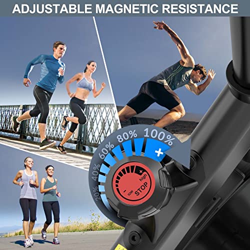 Micyox MX87 Cyclette a Resistenza Magnetica Cyclette da Camera con Volano da 12kg, Sensore Pulsazioni e Freno di Emergenza, Fitness Cyclette Silenziose per la Casa : Sport e tempo libero