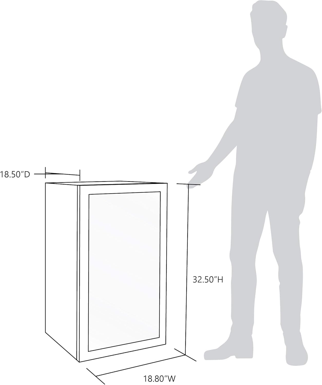 Frigorifero per bevande | 126 lattine indipendente con porta in vetro con cerniera a destra | Mini frigorifero per bevande, perfetto per birra, vino, bibite e bevande fredde