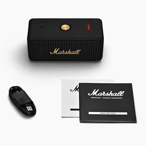 Marshall Emberton II Bluetooth Altoparlante Portatile, Senza fili Casse, Suono a 360 gradi, Impermeabilità IPX7, 20 ore riproduzione Nero : Amazon.it