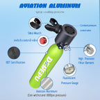 Bombola per immersioni subacquee, mini bombola da 0,5 l a pressione costante, bombole con valvola di intercettazione, capacità di immersione subacquea di 5-10 minuti, mini bombole portatili, bombole per immersioni subacquee con pompa