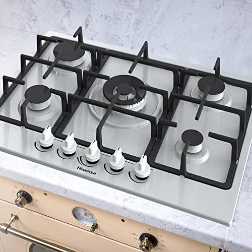Hisense GM973XF Piano Cottura a Gas, 5 Zone di Cottura, Larghezza 90 cm, Griglie in Ghisa, Accensione Integrata, Inox Anti Impronta, Bruciatore Wok 86x51x9cm : Amazon.it: Grandi elettrodomestici