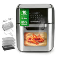 GOURMETmaxx Friggitrice digitale ad aria calda 12 L, forno XXL in acciaio inox | Timer, display touch, spiedo rotante | Frittura a basso contenuto di grassi e a risparmio energetico | 1800 W : Amazon.it: Casa e cucina