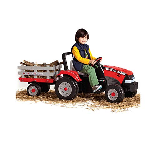 Peg Perego Maxi Diesel Tractor   Trattore a Pedali per Bambini dai 2 Anni con Rimorchio Rimovibile, Sedile Regolabile e Clacson : Giochi e giocattoli