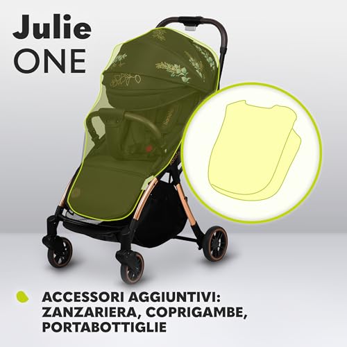 LIONELO Julie One Passeggino leggero e pieghevole da 0 mesi fino 22 kg Compatto con zanzariera, coprigambe, portabibite e borsa, Poggiapiedi regolabili e schienale alla posizione a sdraiata (Gold) : Amazon.it: Prima infanzia