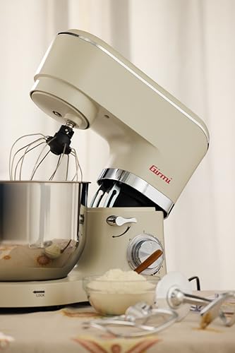 Girmi IM47 Impastatrice Planetaria, Capacità 6 Litri, Impasti fino a 2,4 kg, 1500 W Max, Pulse, 10 Velocità, Contenitore Inox, Accessori inclusi, Panna : Amazon.it: Casa e cucina