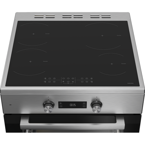 Beko FSE69300X - Cucina con Piano a Induzione Multifunzione 4 Fornelli e Forno Elettrico 60cm Inox