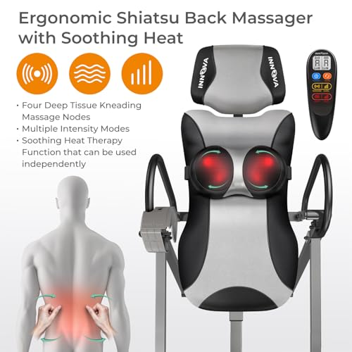 Innova Itm5000 Therapeutic Heat And Shiatsu Massage Inversion Table Tabella, Poliuretano, Nero/Grigio : Amazon.it: Sport e tempo libero