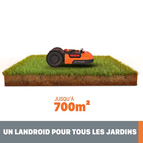 WORX Robot Rasaerba Landroid M700 a Batteria Area di Taglia 700Mq   Wifi   Base a Scomparsa   Carica Laterale   Taglia Fino al Bordo : Amazon.it: Giardino e giardinaggio
