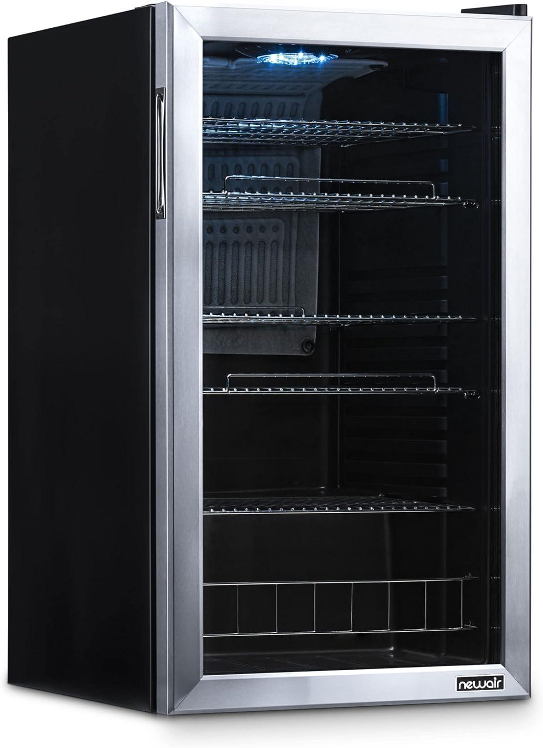 Frigorifero per bevande | 126 lattine indipendente con porta in vetro con cerniera a destra | Mini frigorifero per bevande, perfetto per birra, vino, bibite e bevande fredde