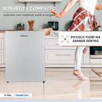 PremierTech Mini Congelatore, Freezer 42 litri, 4**** Stelle, Compatto, Da Tavolo, Risparmio Energetico, Porta reversibile, Bianco, PT-FR43