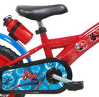 A.T.L.A.S. Bicicletta 12'' Spiderman dotata di 1 freno, piastra anteriore decorativa, parafanghi, carter e stabilizzatori.   Casco Spiderman incluso! : Sport e tempo libero