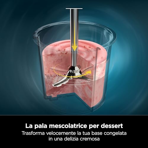 Ninja CREAMi Gelatiera, macchina per gelato e dessert congelati, 1,4 l, 3 vasetti, 7 programmi, per gelati, sorbetti, frullati, frappè, nero/argento, NC300EU : Amazon.it: Casa e cucina