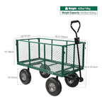 campMax Carrelli da giardino in acciaio a maglia, carrello da giardinaggio estraibile resistente con ruote e lati rimovibili, verde : Amazon.it: Giardino e giardinaggio