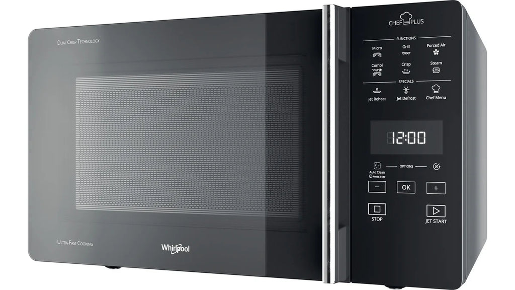 Microonde Combinato Whirlpool Chef Plus Mcp 359 Sl 800 W 25 Litri Grill (A30xL52xP49,4) Funzione Cottura A Vapore Argento