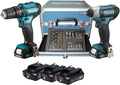 Makita CLX228SAX2 Drill and Impact Driver Kit 12 V 3 x 2.0 Ah Accessories