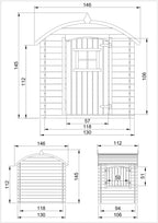 Casetta da Gioco in Legno per Bambini da Esterno con Porta e Finestra – Personalizzabile – 130x106x145 cm