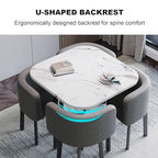 YHKJLYH Set Tavolo da Pranzo Rotondo/Quadrato con sedie, Tavolo da conferenza Moderno e Set da 4 sedie, Combinazione Tavolo Reception e Sedia, Set Tavolo da Cucina in Legno per 4 Persone per soggior : Casa e cucina
