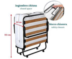 EVERGREENWEB Letto Brandina Pieghevole con Materasso Memory Foam 80x190 Alto 12 cm SFODERABILE LAVABILE, Struttura Rete Singola a Doghe in Legno   Cuscino Omaggio, Kit Letto Salvaspazio con Rotelle : Amazon.it: Casa e cucina