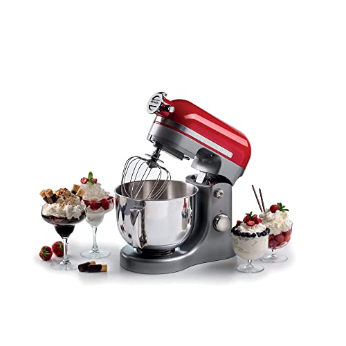 Ariete 1589 Impastatrice Planetaria Moderna, 1600 Watt, 11 velocità, 5.5 Litri, 3 accessori per impastare, amalgamare e montare. Rosso : Amazon.it: Casa e cucina