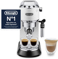 De'Longhi Dedica EC685.W Macchina da Caffè Espresso Manuale e Cappuccino, Caffè in Polvere o in Cialde E.S.E., 1350 W, Bianco