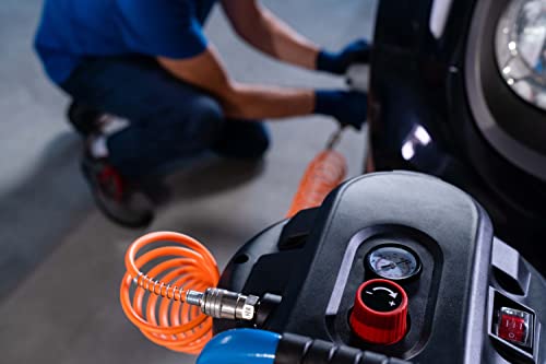ABAC Compressore d'Aria Verticale EASE AIR 50V, Compressore Aria Oil Free, Pressione Massima 10 Bar, Potenza 2 Hp, Serbatoio 50 Litri, Rumorosità 97 dB (A) : Amazon.it: Fai da te