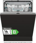 Hisense HV16B, Built-in Dishwasher, Class B, 16 Places, 40db, 8 Programs, Touch Control, Fast Cleaning, Automatic Door Opening, Remaining Time Indicator, 9.5L