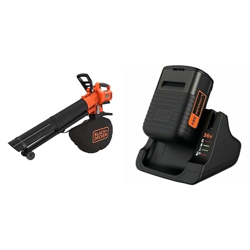 Soffiatore, Aspiratore, Trituratore a Batteria, 36V, Motore Brushless Unità &amp; Kit Batteria al Litio e Caricabatterie Compatibile con prodotti BLACK DECKER a batteria 36V : Amazon.it: Giardino e giardinaggio