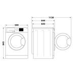 Whirlpool W8 W046WR IT / W8W046WRIT - Lavatrice 10kg Carica Frontale Libera Installazione 1400giri Classe A