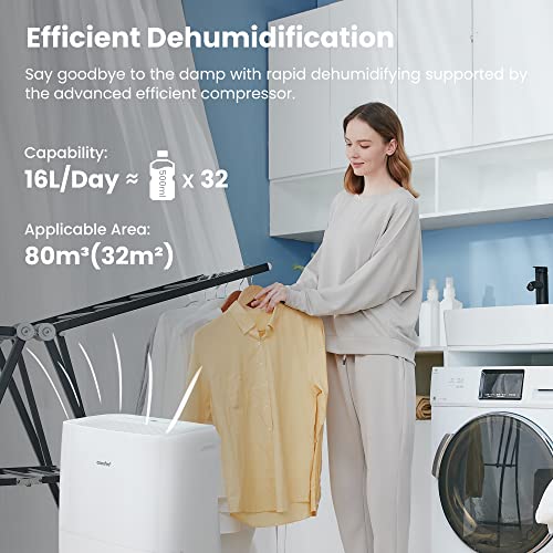 COMFEE' Deumidificatore Casa Muffa 16L/24h, Adatto fino a 32㎡, Tanica da 3L, Deumidificazione Smart, Controllo WiFi, Compatibile con Alexa, Ruote Piroettanti, Timer, MDDF 16DEN7 WF : Amazon.it: Casa e cucina