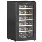 Cantinetta Vino Refrigerata per 41 Bottiglie Capacità 91L con Controllo Temperatura e Ripiani in Legno Nero