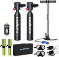 Bombola per immersioni subacquee, mini bombola da 0,5 l a pressione costante, bombole con valvola di intercettazione, capacità di immersione subacquea di 5-10 minuti, mini bombole portatili, bombole per immersioni subacquee con pompa
