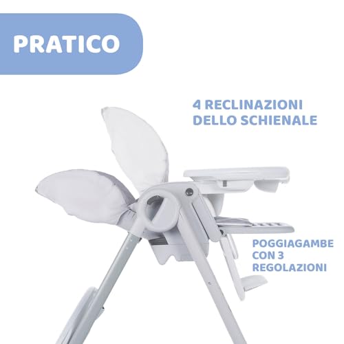 Chicco Polly 2 Start, Seggiolone Per Neonati Dalla Nascita A 3 Anni (15 Kg), Regolabile, 4 Ruote, Schienale Completamente Inclinabile In Sedia E Chiusura Compatta, color Happy Argento : Prima infanzia