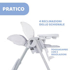 Chicco Polly 2 Start, Seggiolone Per Neonati Dalla Nascita A 3 Anni (15 Kg), Regolabile, 4 Ruote, Schienale Completamente Inclinabile In Sedia E Chiusura Compatta, color Happy Argento : Prima infanzia