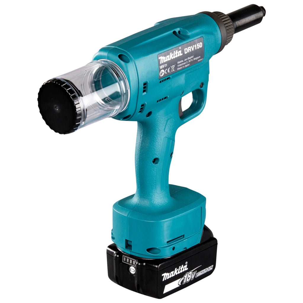 Rivettatrice a Batteria Makita DRV150RTJ 18V 5Ah – Kit Completo con Valigetta Makpac