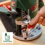 Bosch Fresatrice verticale POF 1400 ACE, 3 pinze di serraggio, fresa, guida parallela, adattatore di aspirazione, valigetta, potenza 1400 Watt : Amazon.it: Fai da te