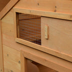 Easycomfort Pollaio Gabbia Ovaiole per Galline da Giardino con 2 Cassetti, Nido e Tetto da Esterno Impermeabile in Legno, 150x100x96.5 cm